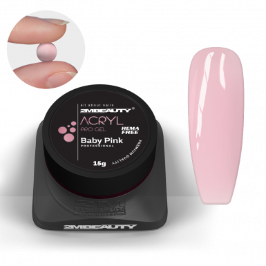 Acryl Pro Gel Baby Pink - HEMA Mentes Akrilzselé - Tégelyes