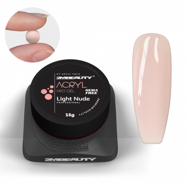 Acryl Pro Gel Light Nude - HEMA Mentes Akrilzselé - Tégelyes