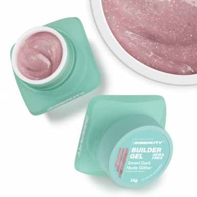 Smart Dark Nude Glitter Gel - HEMA Mentes Építőzselé