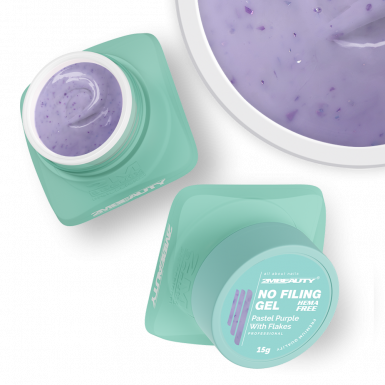 No Filing - Pastel Purple With Flakes - HEMA Mentes Reszelésmentes Építőzselé