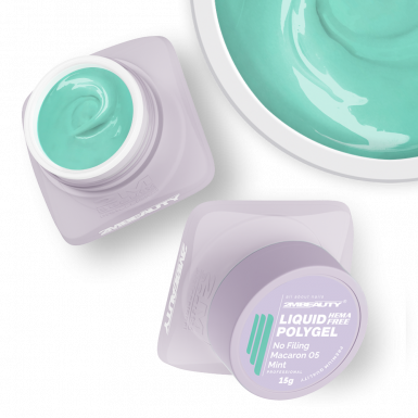 Liquid Polygel No Filing - Macaron - 05 Mint - HEMA Mentes Reszelésmentes Építőzselé