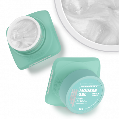 Mousse - Satin - 01 White - HEMA Mentes Építőzselé