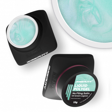 Liquid Polygel No Filing - Satin - 04 Green Lagoon - HEMA Mentes Reszelésmentes Építőzselé