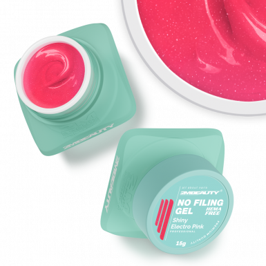 No Filing - Shiny Electro Pink - HEMA Mentes Reszelésmentes Építőzselé