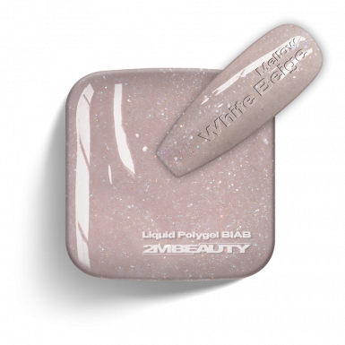 Liquid Polygel BIAB - Mellow White Beige - HEMA Mentes Ecsetes Építőzselé