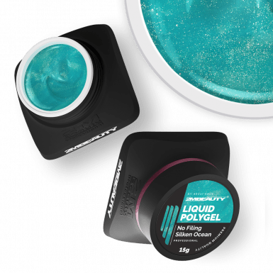Liquid Polygel No Filing - Silken Ocean - HEMA Mentes Reszelésmentes Építőzselé