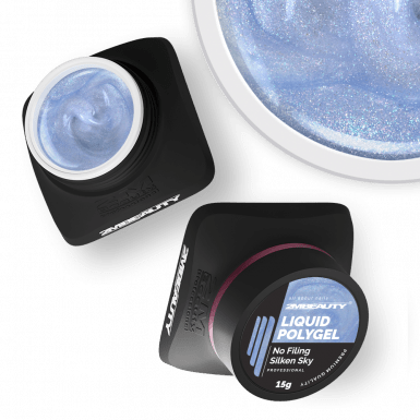 Liquid Polygel No Filing - Silken Sky - HEMA Mentes Reszelésmentes Építőzselé