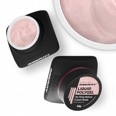 Liquid Polygel No Filing - Mellow Cream Nude - HEMA Mentes Reszelésmentes Építőzselé