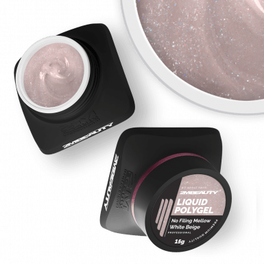 Liquid Polygel No Filing - Mellow White Beige - HEMA Mentes Reszelésmentes Építőzselé