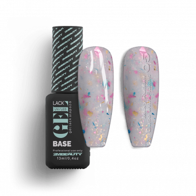 Gel Lack - Milky Rubber Base With Flakes 05 - HEMA Mentes