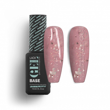 Gel Lack - Milky Rubber Base With Flakes 06 - HEMA Mentes