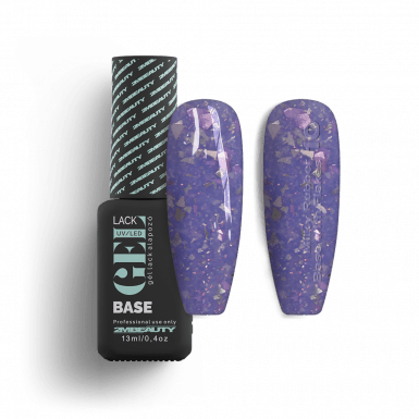 Gel Lack - Milky Rubber Base With Flakes 10 - HEMA Mentes