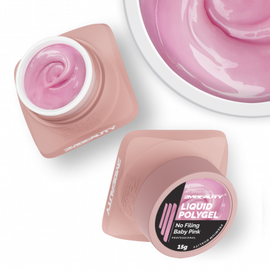 Liquid Polygel No Filing - Baby Pink - Summer - HEMA Mentes Reszelésmentes Építőzselé