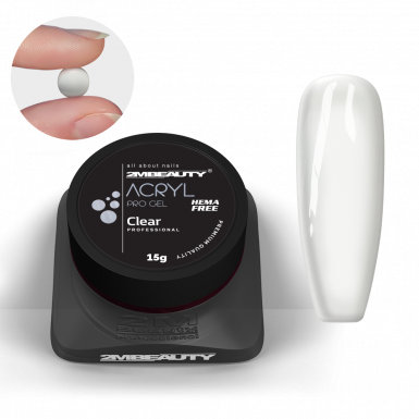 Acryl Pro Gel Clear - HEMA Mentes Akrilzselé - Tégelyes