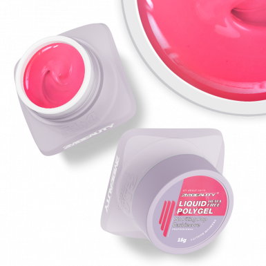 Liquid Polygel No Filing - Pop - Barbiecore - HEMA Mentes Reszelésmentes Építőzselé