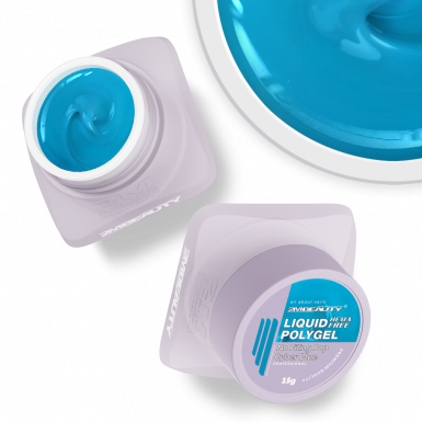 Liquid Polygel No Filing - Pop - Cyber Blue - HEMA Mentes Reszelésmentes Építőzselé
