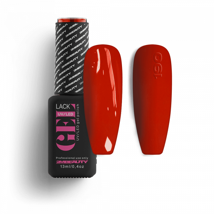 Gel Lack - Matt 190: Paprika piros színű lakkzselé....
