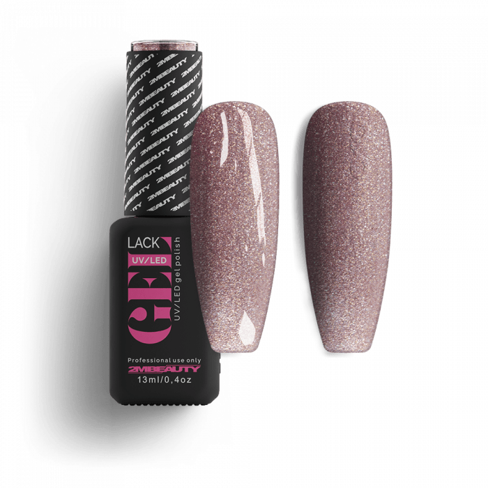 Gel Lack - Csillámos 010: Arany és ezüst egyvelegében tündöklő nude színű gellack.
FIGYELE...