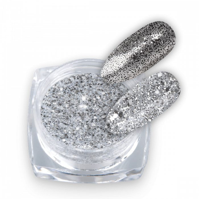 Glitter Pure Silver Mix 02