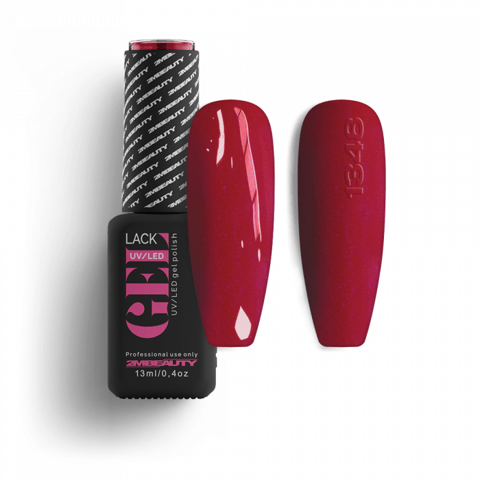 Gel Lack - Csillámos 1348 Gel Lack - Csillámos 1348:Perzselő piros színű lakkzselé, magas pigmenttartalommal....