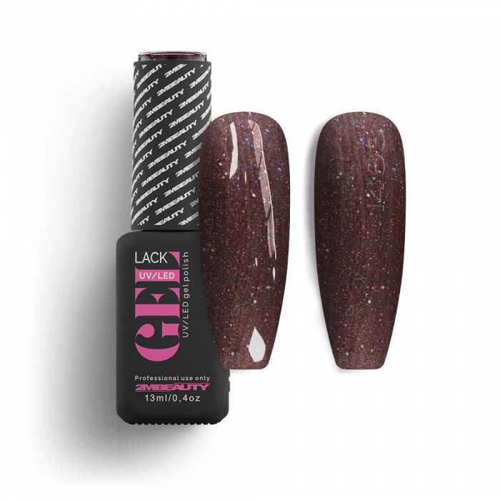 Gel Lack - Csillámos 1483:
Csillámló nugátbarna (multicolor csillámmal) színű lakkzselé, ma...