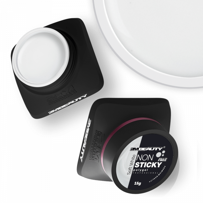Non Sticky Polygel - Soft White - HEMA Mentes Építőzselé