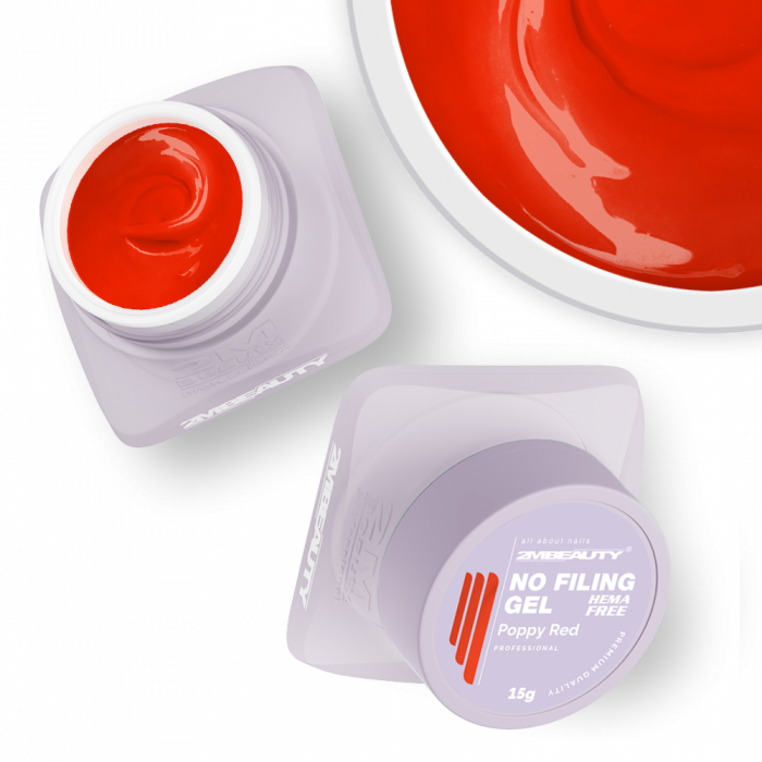 No Filing - Poppy Red - HEMA Mentes Reszelésmentes Építőzselé