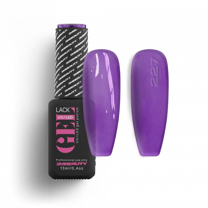 Gel Lack - HEMA Mentes 227:
Lila árnyalatú, üveghatású lakkzselé.

A 2MBEAUTY HEMA mentes Ge...