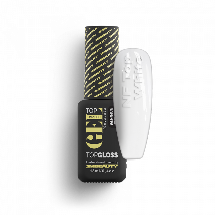 Top Gel - NF Top White Színezett Fényzselé - HEMA Mentes