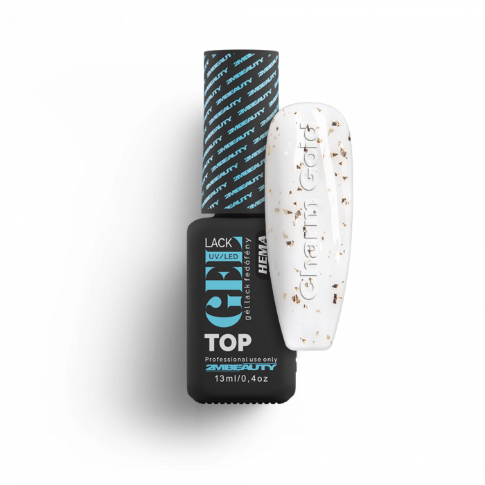 Gel Lack Fedő - Top Coat Charm Gold - HEMA Mentes