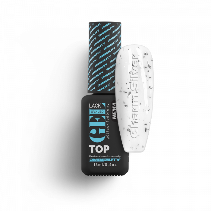 Gel Lack Fedő - Top Coat Charm Silver - HEMA Mentes