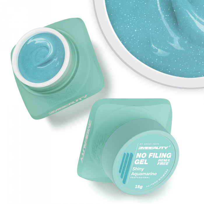 No Filing - Shiny Aquamarine - HEMA Mentes Reszelésmentes Építőzselé
