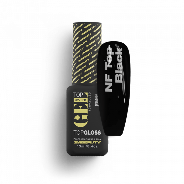 Top Gel - NF Top Black Színezett Fényzselé - HEMA Mentes