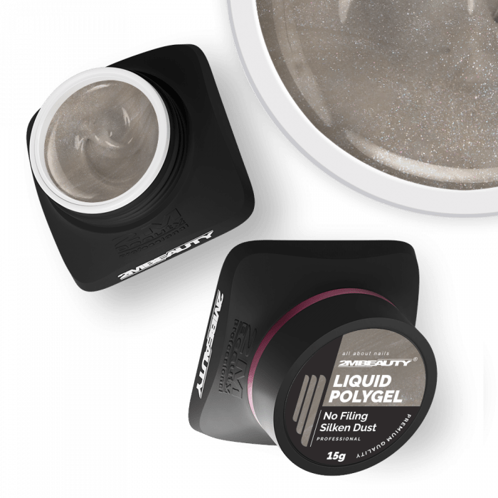 Liquid Polygel No Filing - Silken Dust - HEMA Mentes Reszelésmentes Építőzselé
