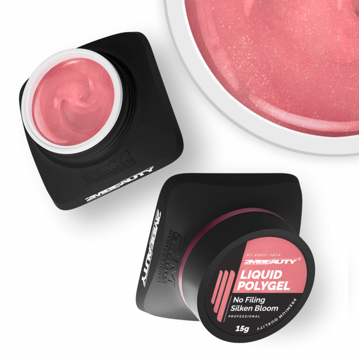 Liquid Polygel No Filing - Silken Bloom - HEMA Mentes Reszelésmentes Építőzselé