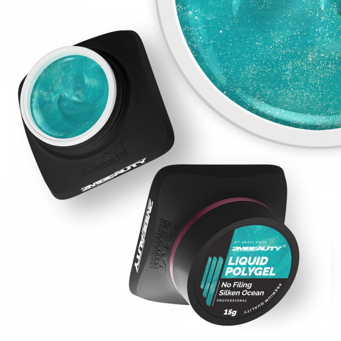Liquid Polygel No Filing - Silken Ocean - HEMA Mentes Reszelésmentes Építőzselé
