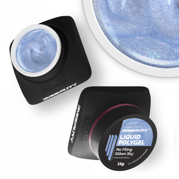 Liquid Polygel No Filing - Silken Sky - HEMA Mentes Reszelésmentes Építőzselé
