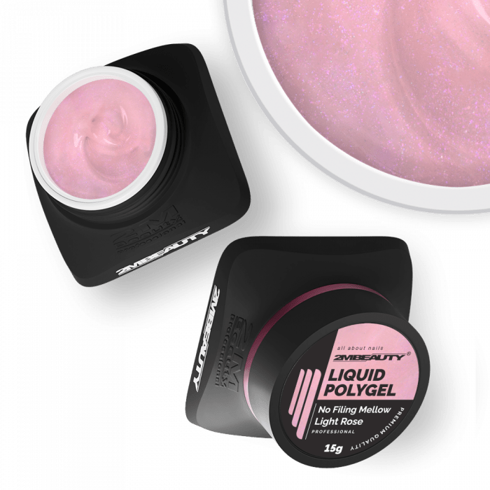 Liquid Polygel No Filing - Mellow Light Rose - HEMA Mentes Reszelésmentes Építőzselé