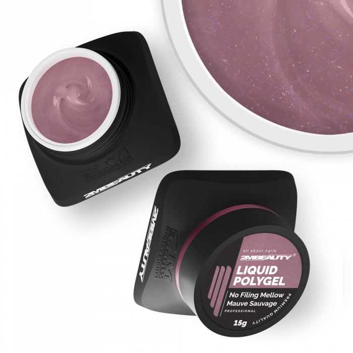 Liquid Polygel No Filing - Mellow Mauve Sauvage - HEMA Mentes Reszelésmentes Építőzselé