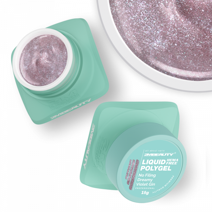 Liquid Polygel No Filing - Dreamy Violet Gin - HEMA Mentes Reszelésmentes Építőzselé