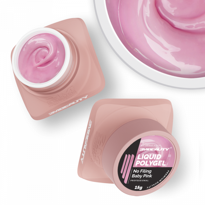 Liquid Polygel No Filing - Baby Pink - Summer - HEMA Mentes Reszelésmentes Építőzselé
