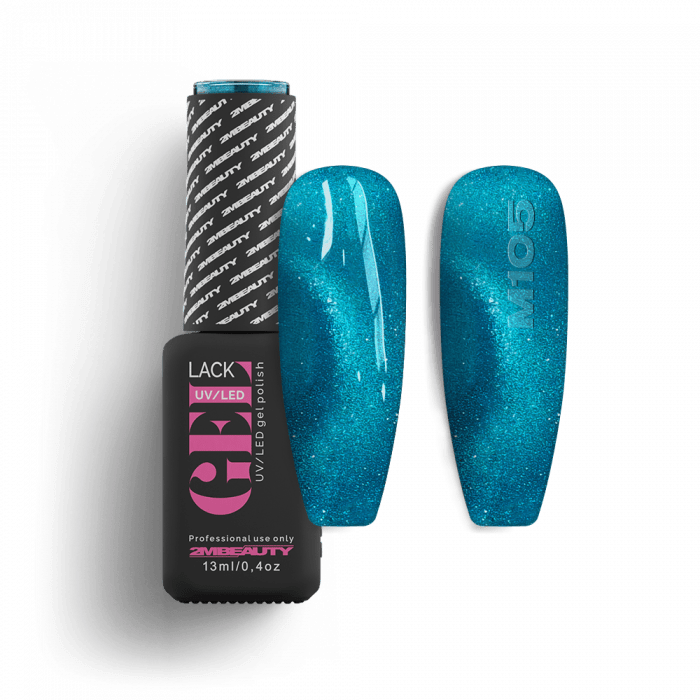 Gel Lack - Magnet 105 - HEMA Mentes:
Turchese (türkiz) színű gél lakk, mely különleges hatás...