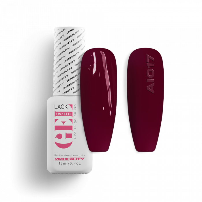 Gel Lack - All In 017 - HEMA Mentes:
Egyfázisú, meggybordó színű gél lakk, mely alap és fed�...