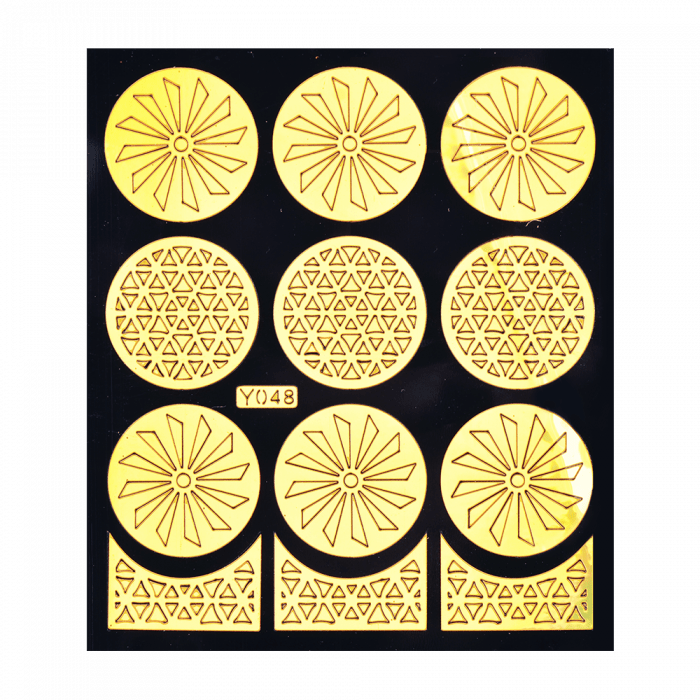 Nail Stencil Y48: Öntapadós matrica díszítéshez...