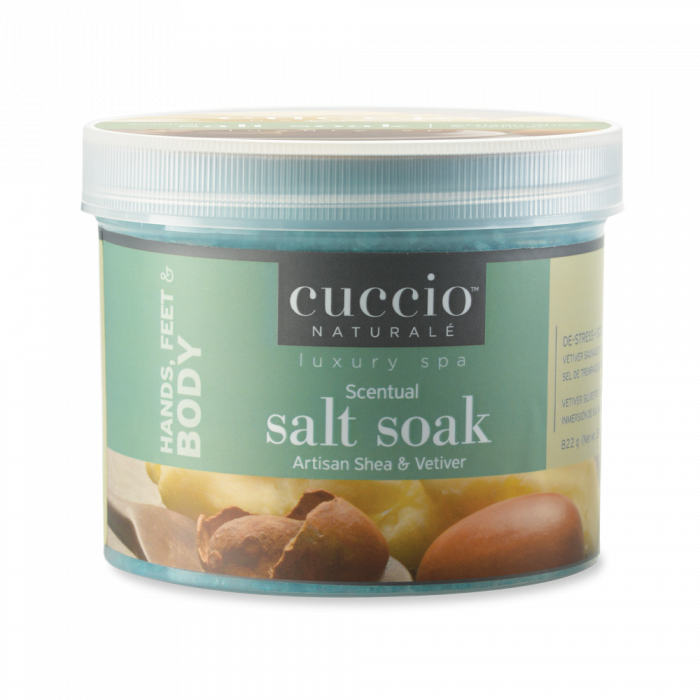 Cuccio Tengeri Sófürdő Shea Vajjal és Khus-Khus-szal - Scentual Salt Soak Artisan Shea & Vet...