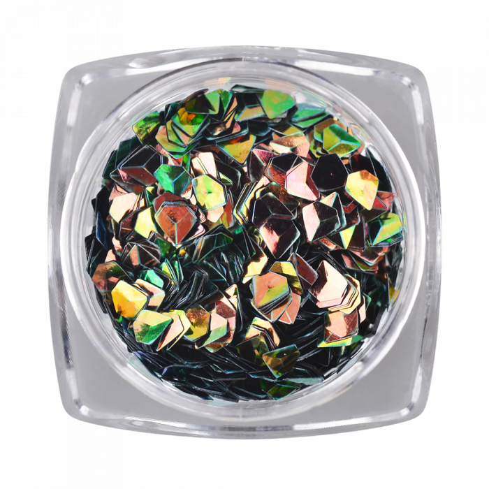 Diamond Flakes 09:  Gyémánt formájú, egyforma méretű 3D hatású körömdísz, mellyel könnye...