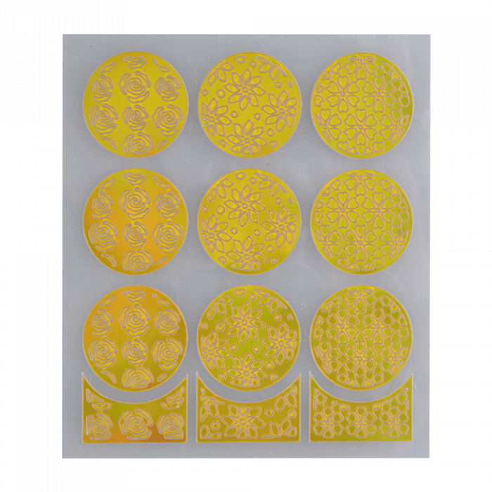 Nail Stencil 02 Gold: Öntapadós matrica díszítéshez...