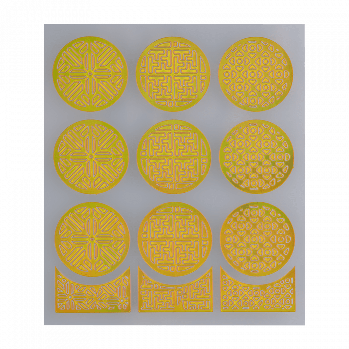Nail Stencil 14 Gold: Öntapadós matrica díszítéshez...