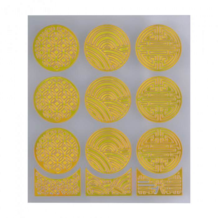 Nail Stencil 15 Gold: Öntapadós matrica díszítéshez...