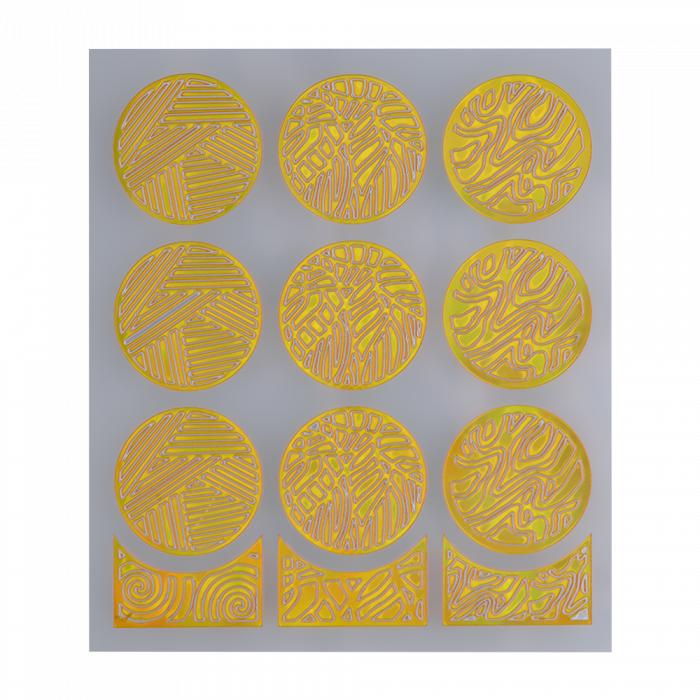 Nail Stencil 21 Gold: Öntapadós matrica díszítéshez...